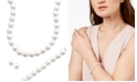 Macy's Sterling Silver Cultured Freshwater Pearl Necklace, Bracelet and Earring Set
